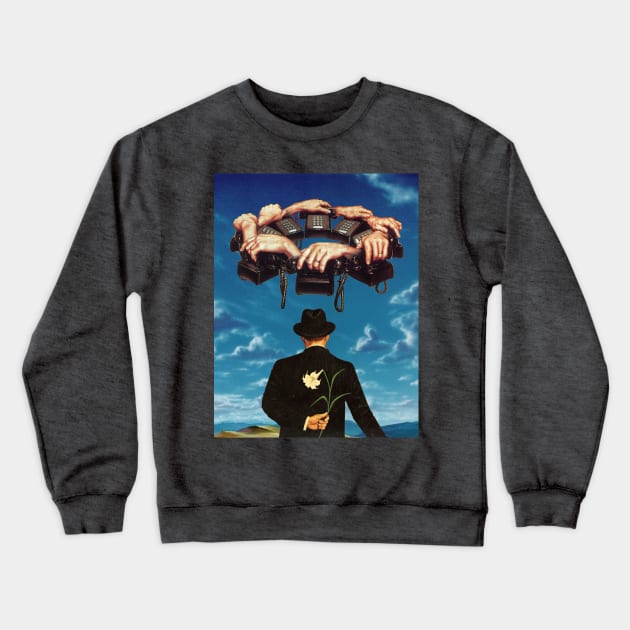 The Phone Rings (and it's for you) Crewneck Sweatshirt by basementgalaxy